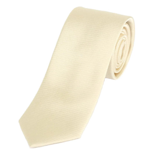 Ivory Silk Twill Weave Neck Tie