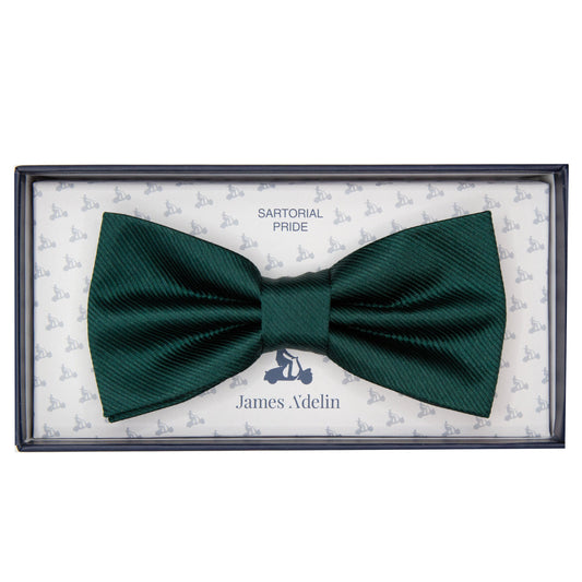 Dark Green Pure Silk Twill Weave Bow Tie