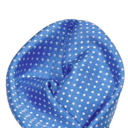 Royal/White Luxury Mini Spotted Weave Pocket Square