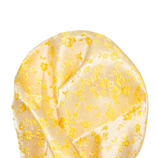 Gold Luxury Weave Floral Pocket Square