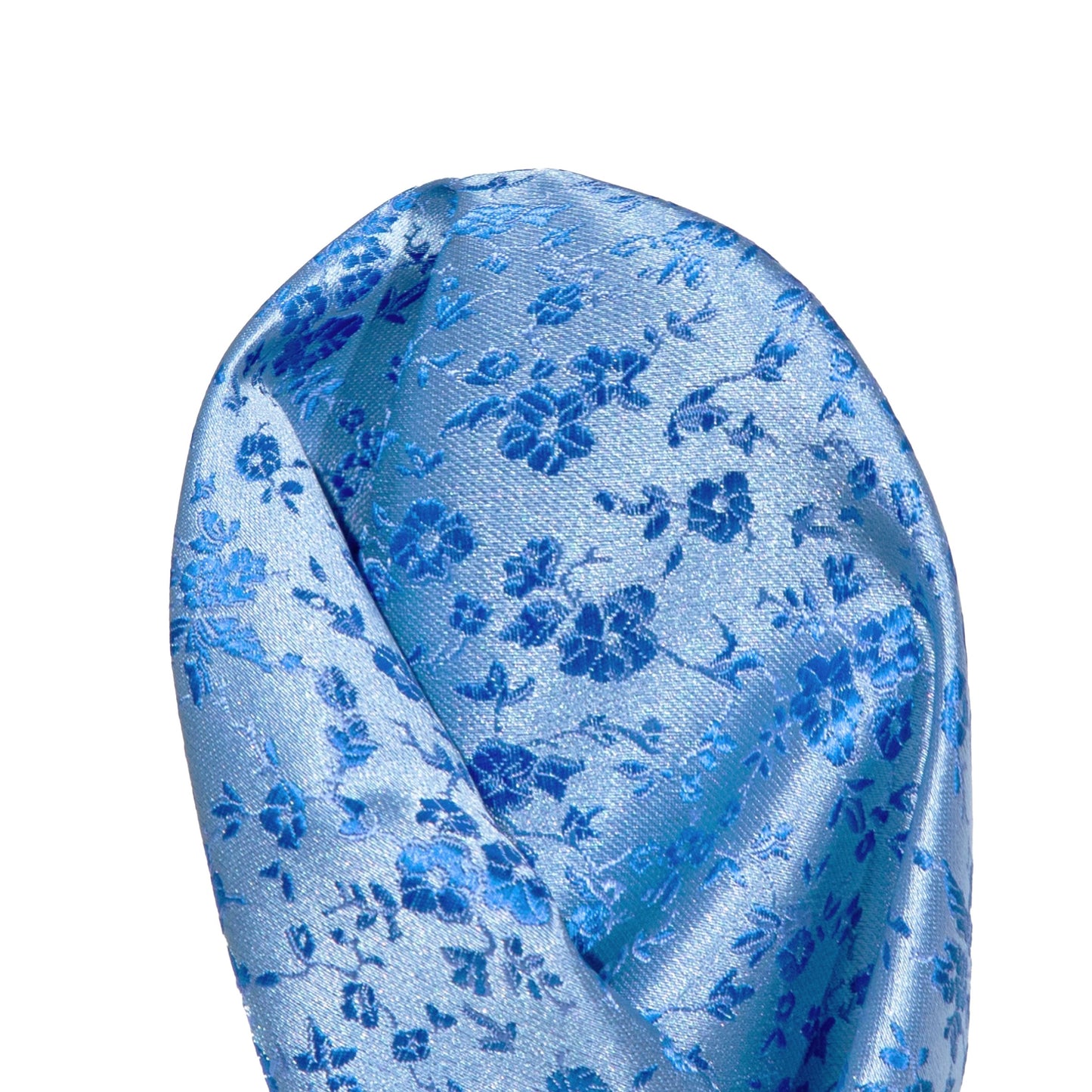 Sky/Royal Blue Luxury Weave Floral Pocket Square