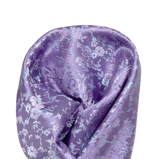 Purple/Blue Luxury Weave Floral Pocket Square
