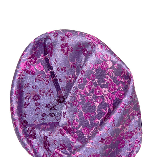 Purple/Magenta Luxury Weave Floral Pocket Square