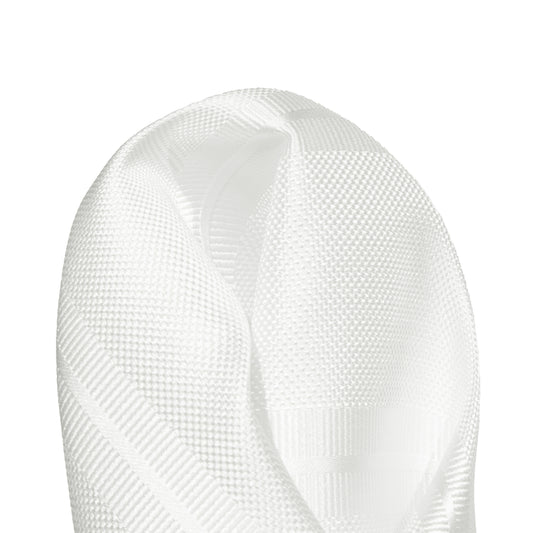 White Regimental Striped Weave Pocket Square