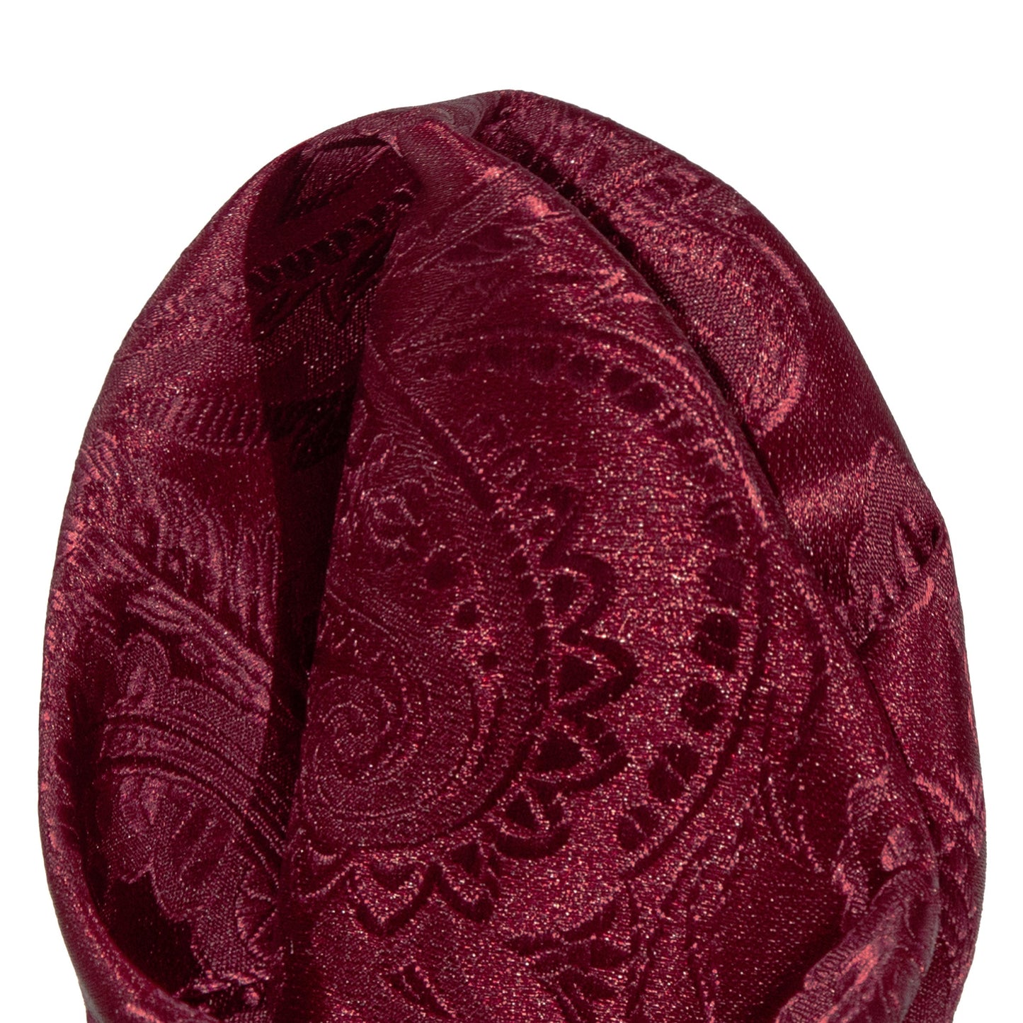 Burgundy Luxury Paisley Weave Pocket Square