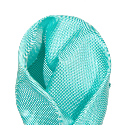 Aqua Luxury Textured Weave Pocket Square