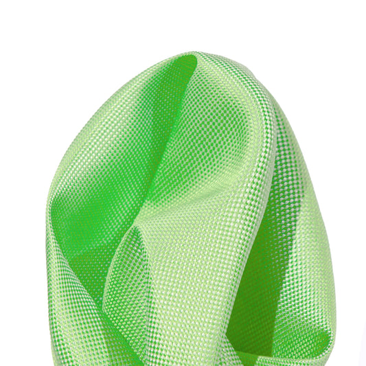 Lime Green Luxury Textured Weave Pocket Square