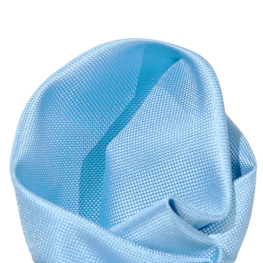 Sky Blue Luxury Textured Weave Pocket Square