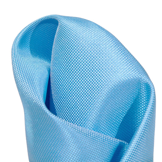 Blue Luxury Textured Weave Pocket Square