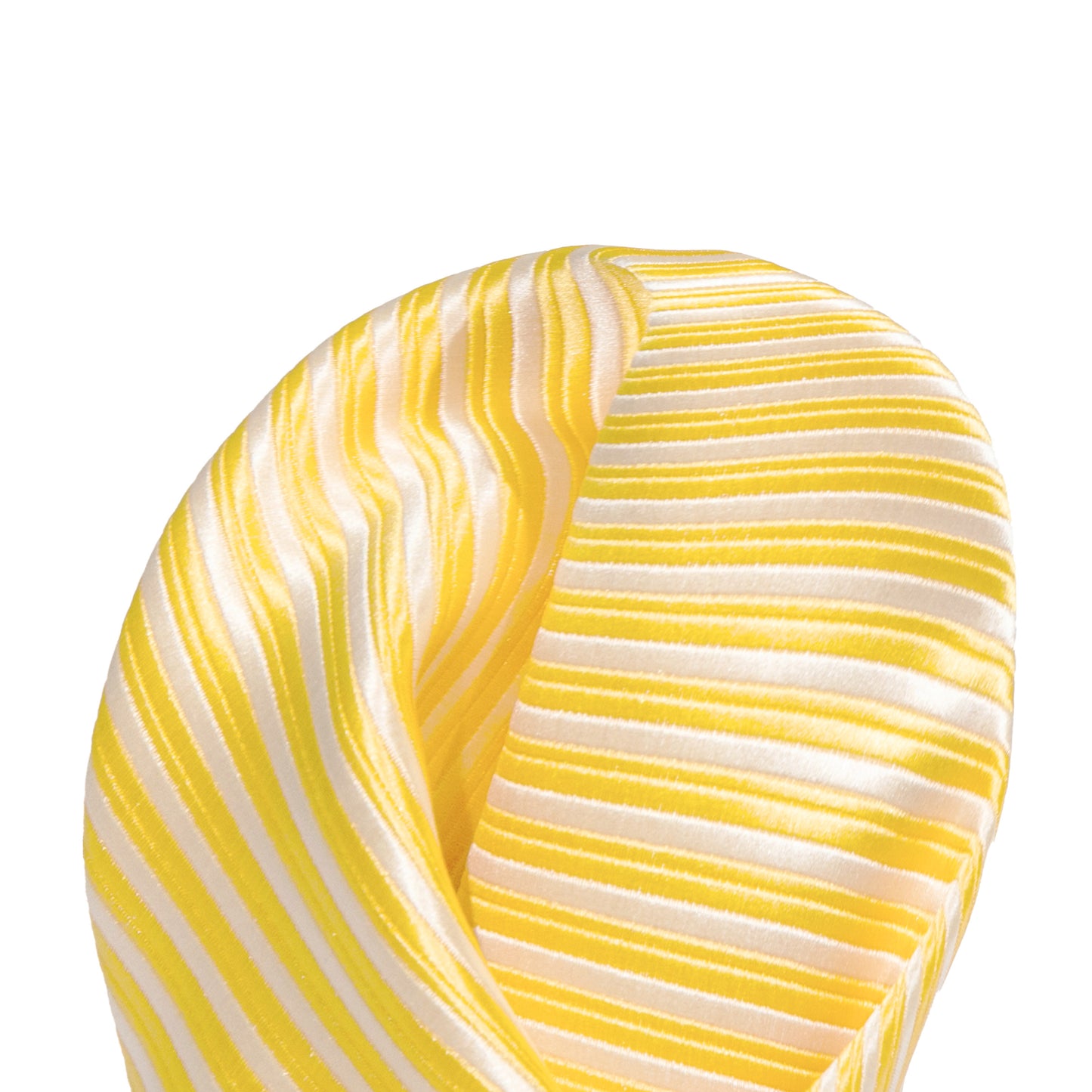 Gold/White Luxury Mini Striped Weave Pocket Square