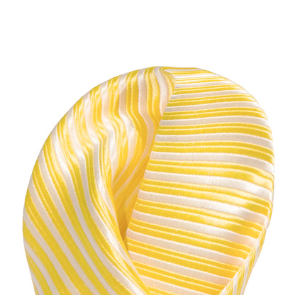 Gold/White Luxury Mini Striped Weave Pocket Square