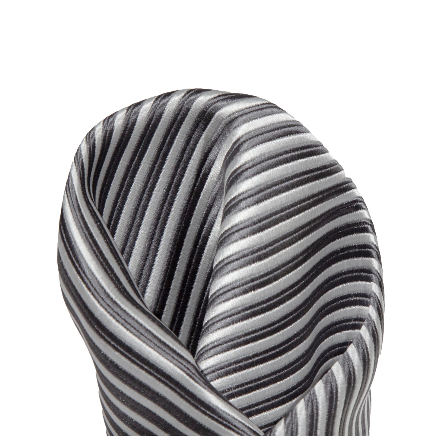 Charcoal/White Luxury Mini Striped Weave Pocket Square