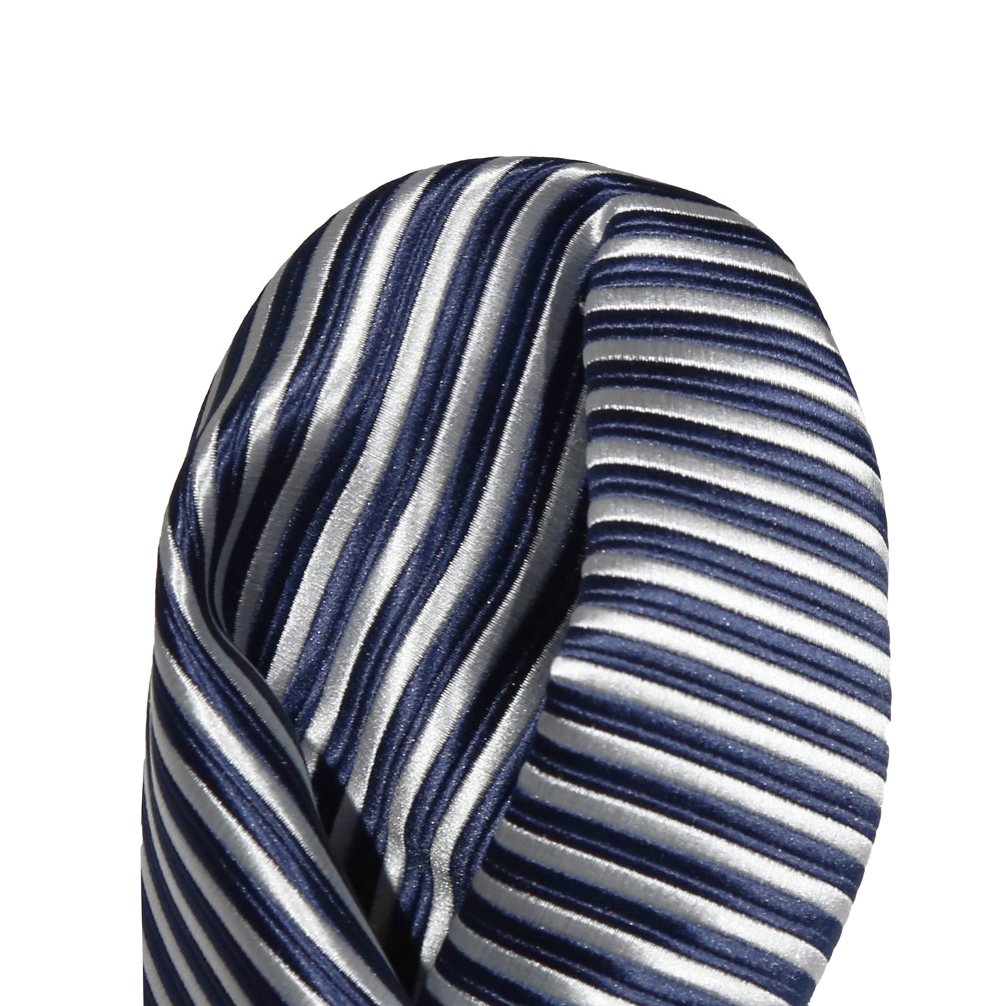Navy/White Luxury Mini Striped Weave Pocket Square