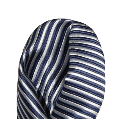 Navy/White Luxury Mini Striped Weave Pocket Square