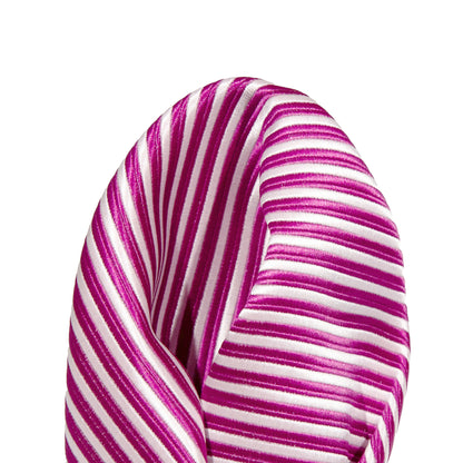 Magenta/White Luxury Mini Striped Weave Pocket Square