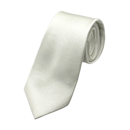 Off White Mens Luxury Silk Neck Tie in Diagonal Weave Design