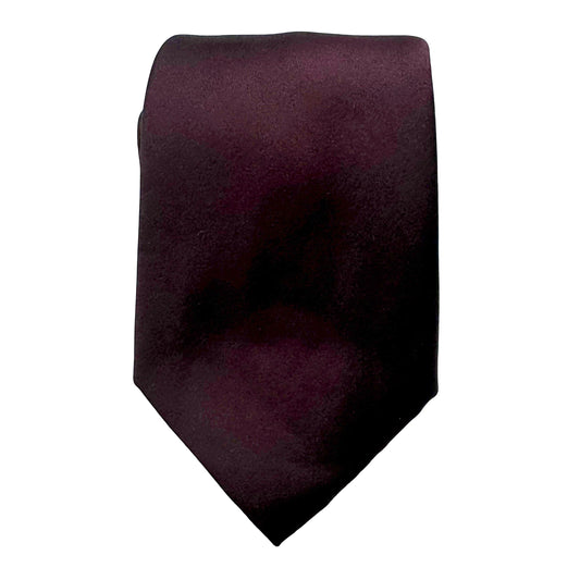 Burgundy Mens Luxury Silk Neck Ties in Satin Weave Design