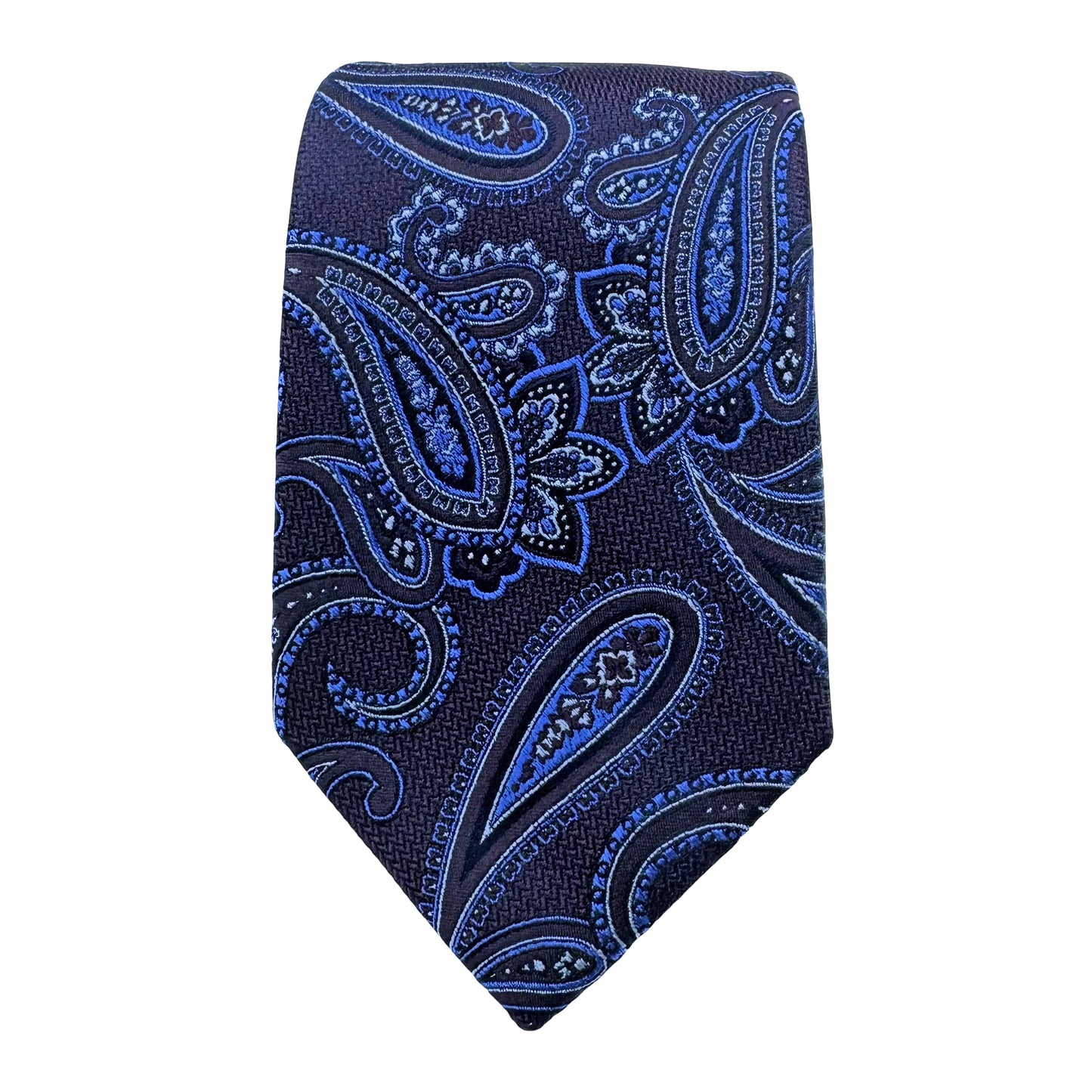 Grape Mens Luxury Silk Neck Tie Textured Paisley Weave Design
