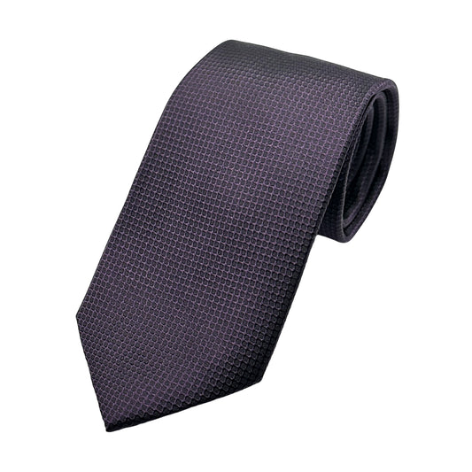 Grape Mens Luxury Silk Neck Tie in Subtle Textured Weave Design