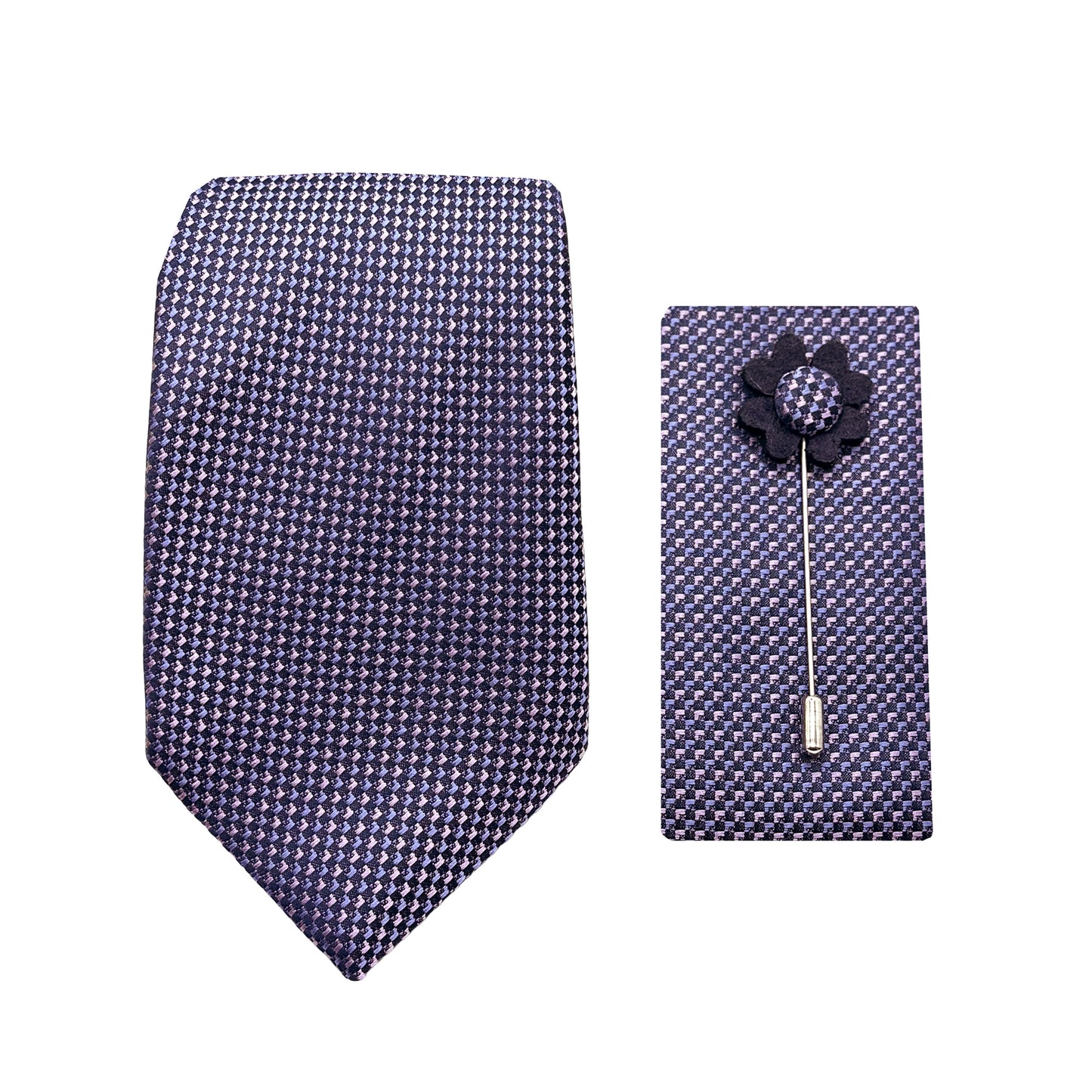 JACOMBO221010 JAMES ADELIN Luxury Textured Weave 7.5cm Width Tie/Pocket Square/Lapel Pin Combo Sets