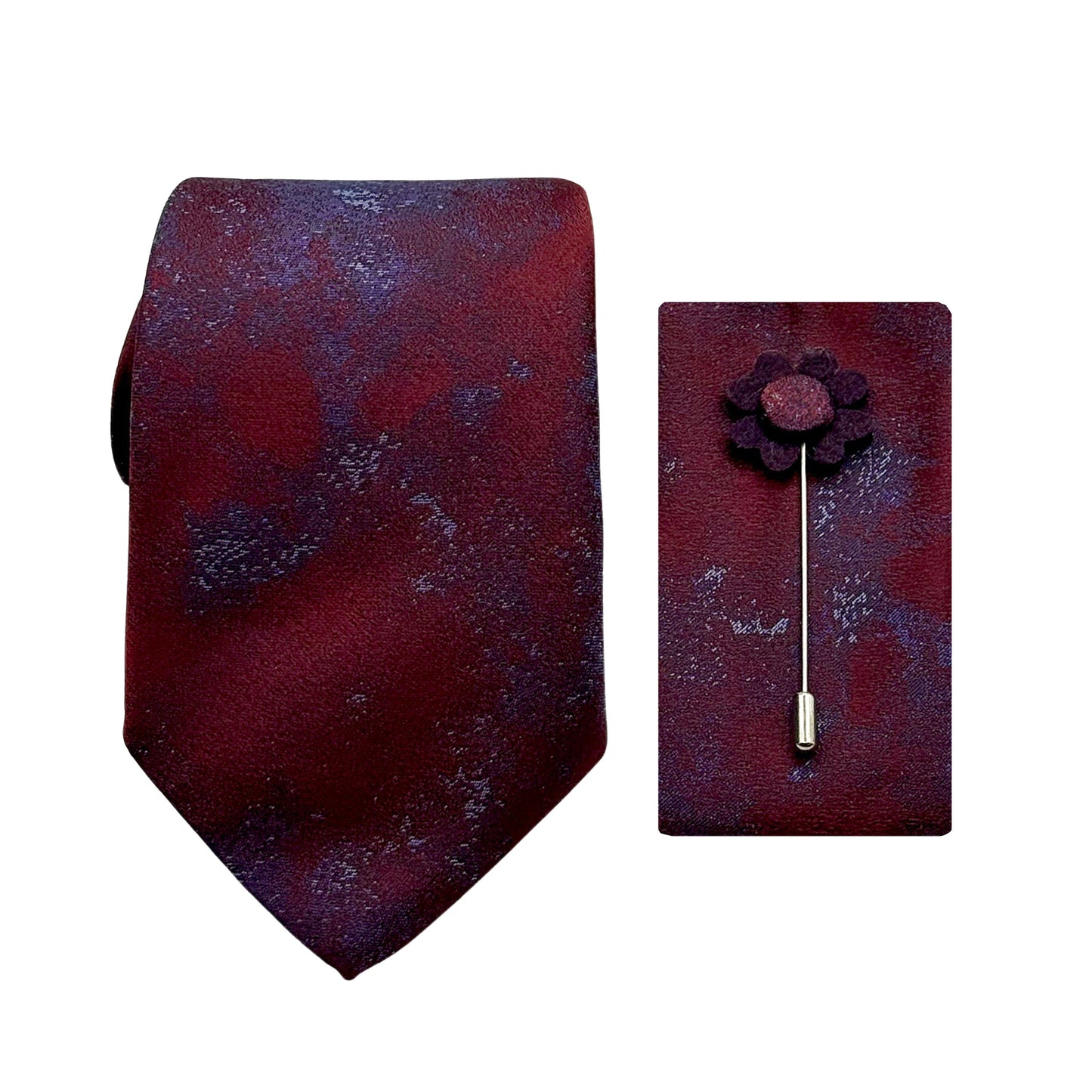JACOMBO223020 JAMES ADELIN Luxury Subtle Shaded Effect 7.5cm Width Tie/Pocket Square/Lapel Pin Combo Sets