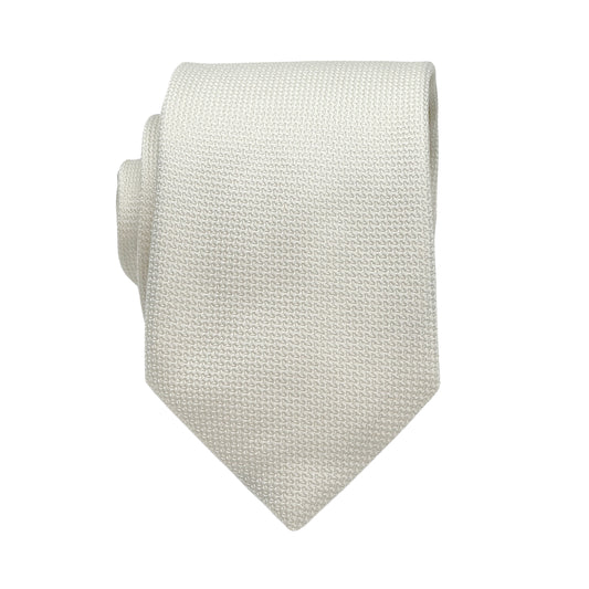 Beige Luxury Oxford Weave 7.5cm Neck Tie