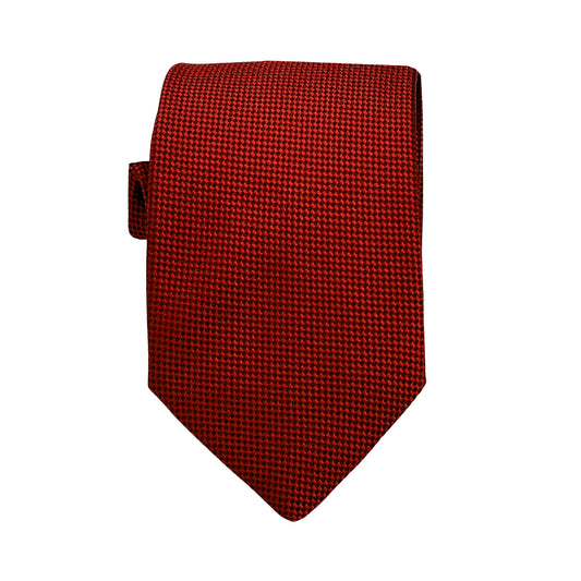 Burnt Orange Luxury Oxford Weave 7.5cm Neck Tie