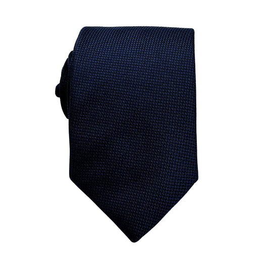 Midnight Blue Luxury Oxford Weave 7.5cm Neck Tie