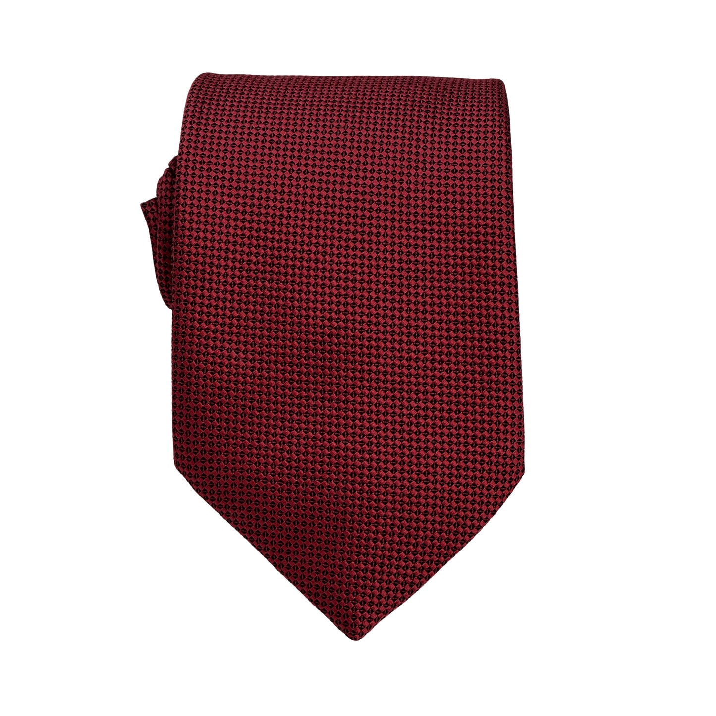 Claret Luxury Oxford Weave 7.5cm Neck Tie