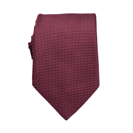 Cherry Luxury Oxford Weave 7.5cm Neck Tie