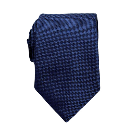 French Blue Luxury Oxford Weave 7.5cm Neck Tie