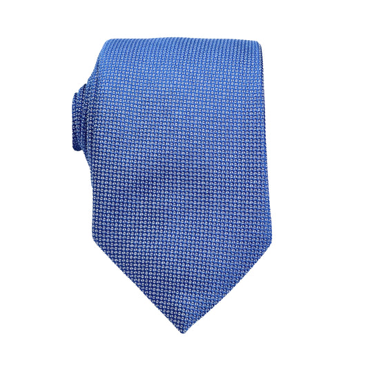 Blue Luxury Oxford Weave 7.5cm Neck Tie