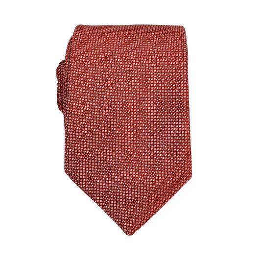 Terracotta Luxury Oxford Weave 7.5cm Neck Tie