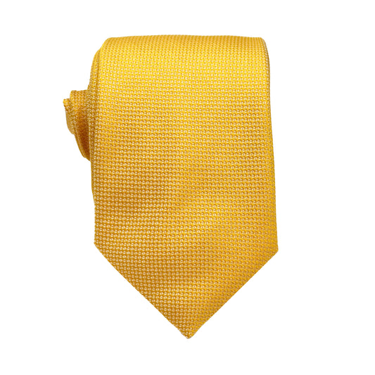 Gold Luxury Oxford Weave 7.5cm Neck Tie