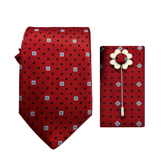 JACOMBO222050 JAMES ADELIN Luxury Geometric 7.5cm Width Tie/Pocket Square/Lapel Pin Combo Sets
