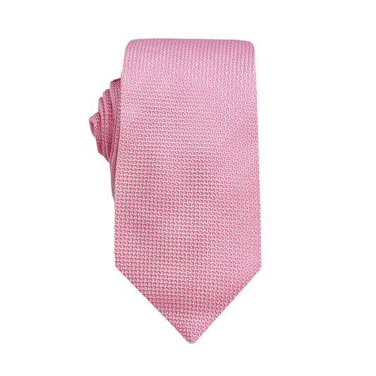 Pink Luxury Oxford Weave 6.5cm Skinny Neck Tie