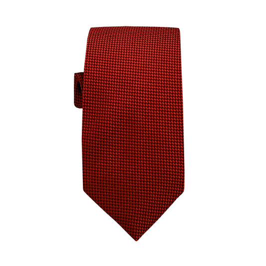 Red Luxury Oxford Weave 6.5cm Skinny Neck Tie