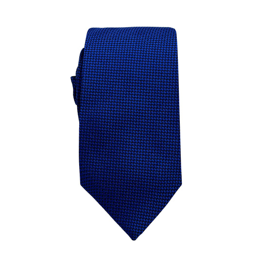 Royal Blue Luxury Oxford Weave 6.5cm Skinny Neck Tie