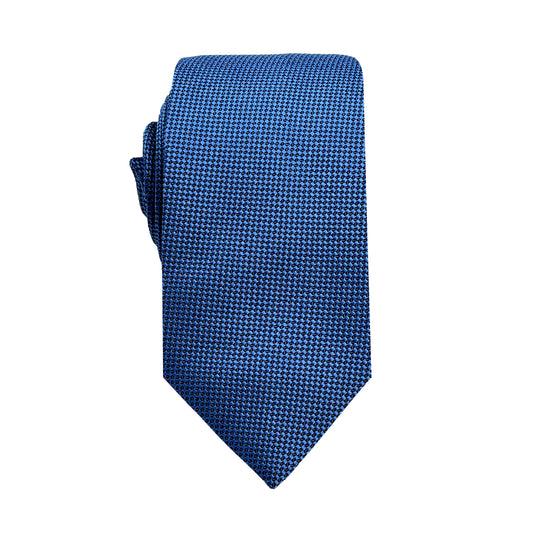 Airforce Blue Luxury Oxford Weave 6.5cm Skinny Neck Tie