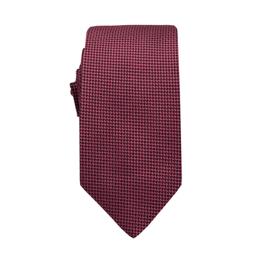 Cherry Luxury Oxford Weave 6.5cm Skinny Neck Tie