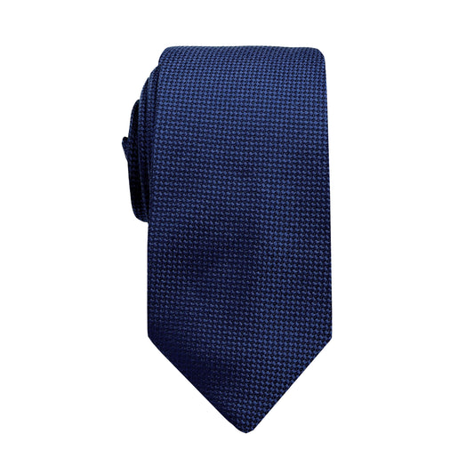 French Blue Luxury Oxford Weave 6.5cm Skinny Neck Tie