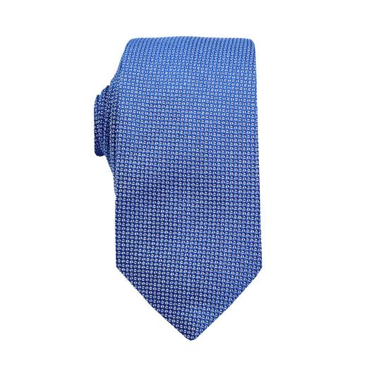 Blue Luxury Oxford Weave 6.5cm Skinny Neck Tie