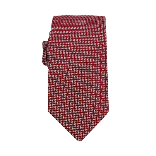 Burgundy Luxury Oxford Weave 6.5cm Skinny Neck Tie