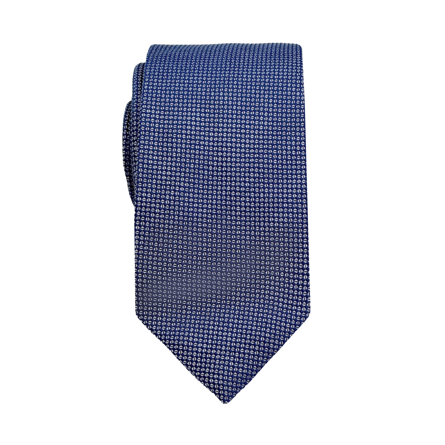 Navy Luxury Oxford Weave 6.5cm Skinny Neck Tie