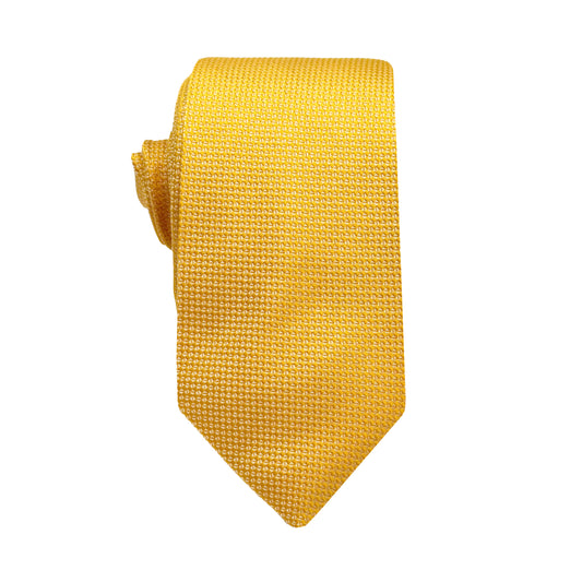 Gold Luxury Oxford Weave 6.5cm Skinny Neck Tie
