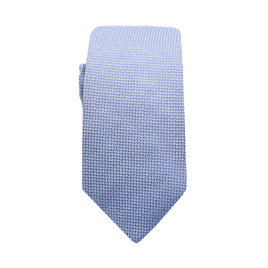 Sky Blue Luxury Oxford Weave 6.5cm Skinny Neck Tie
