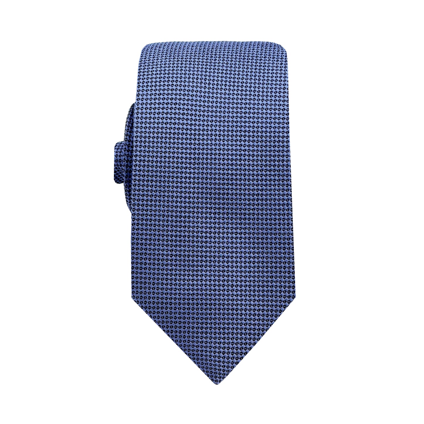 Steel Blue Luxury Oxford Weave 6.5cm Skinny Neck Tie