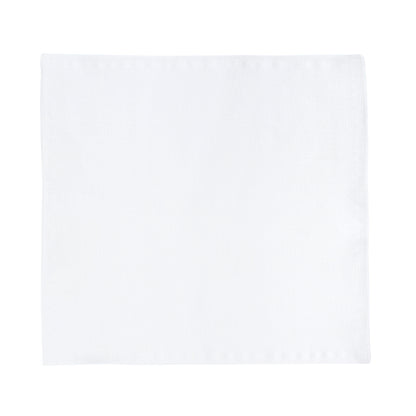 White Luxury Pure Linen Weave Pocket Square