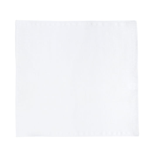 White Luxury Pure Linen Weave Pocket Square