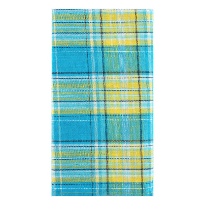 Turquoise/Gold Luxury Cotton Check Bow Tie Combo Set